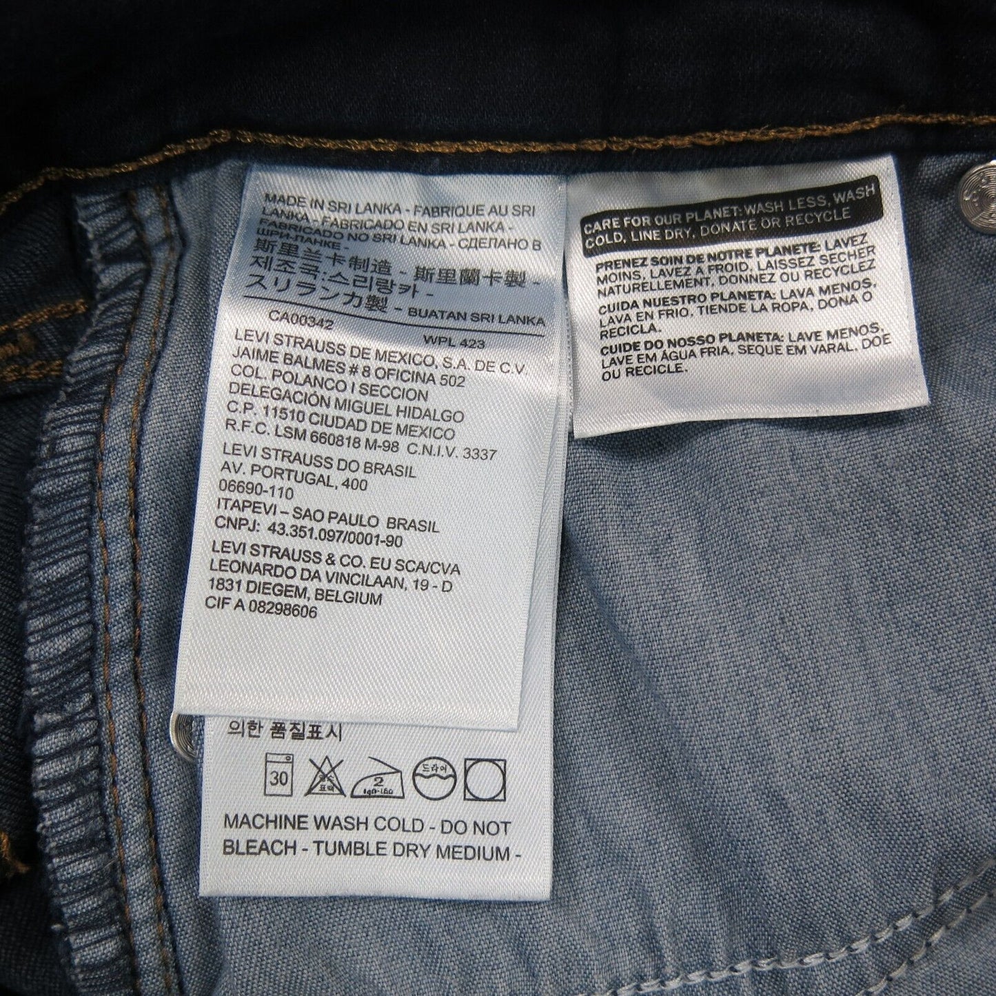 Levis Womens Jeans Classic Mid Rise Skinny Leg Denim Stretch Pockets Blue SZ 28