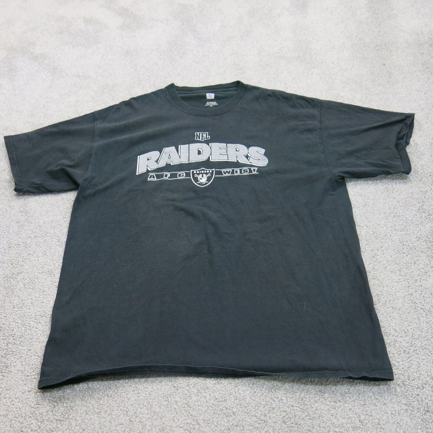 NFL Team Apparel Mens T Shirt Short Sleeve 100% Cotton Lions Logo Black Size 2XL