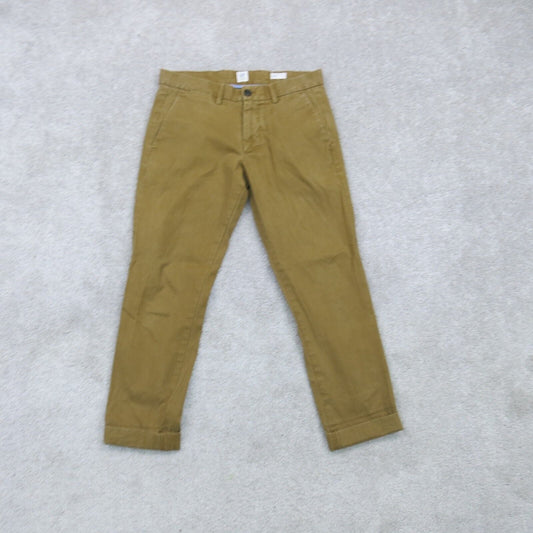 GAP Mens Pant Slim Straight Leg Chino Low Rise Pockets Gold Blown Size W28XL30
