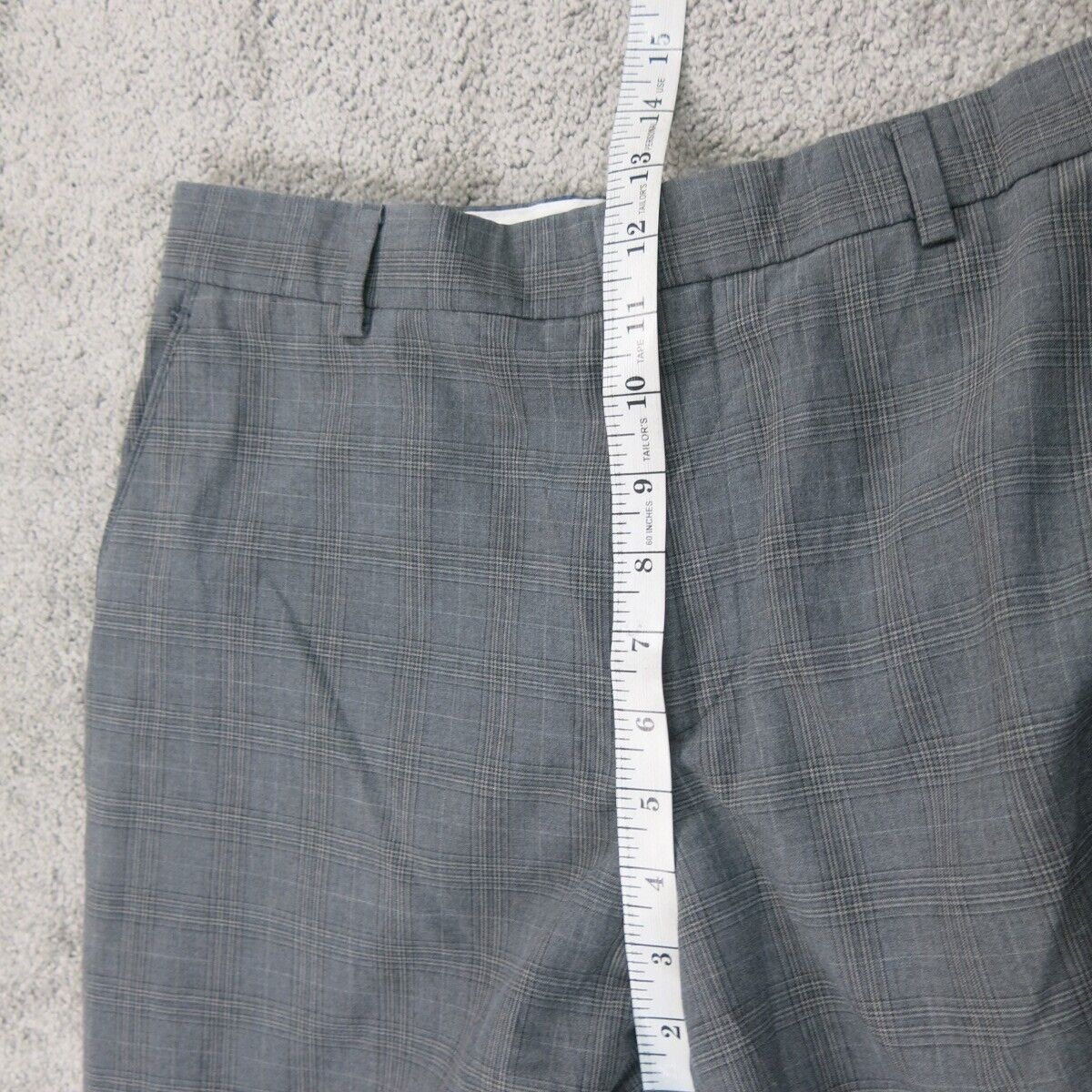 Banana Republic Men Pant Slim Straight Leg Tailored Fit Dress Pant Gray W30XL32