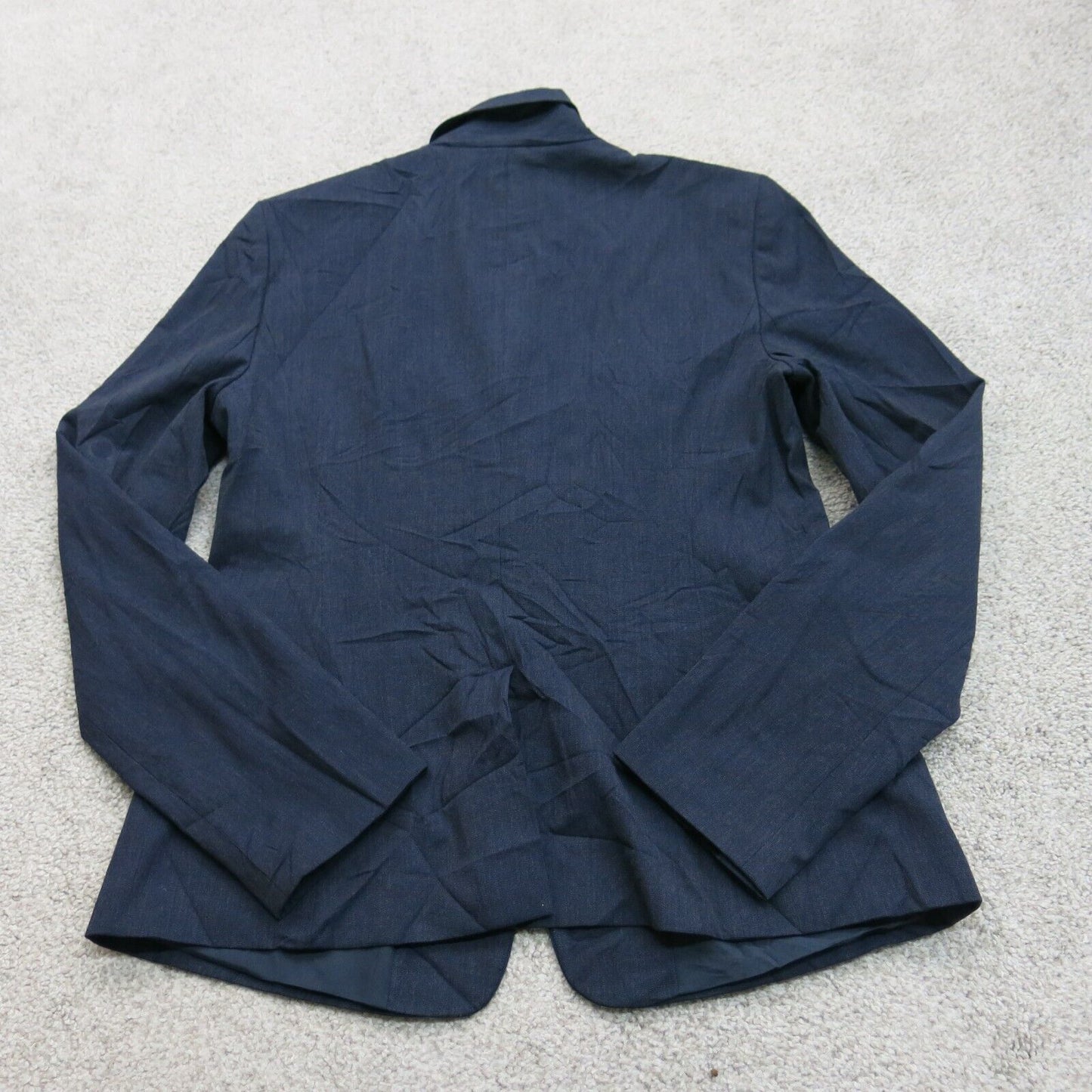 Ann Taylor Womens Blazer Coat Single Breasted Long Sleeve Pockets Blue Size 6