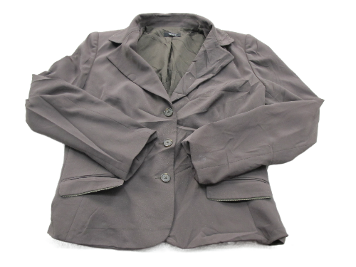 Tahari Womens Blazer Coat Single Breasted Long Sleeve Pockets Light Brown Size 8