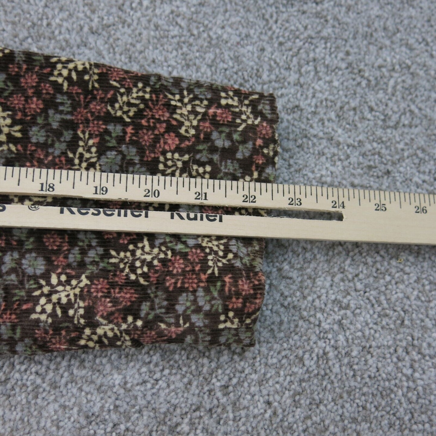 L.L.Bean Womens Floral Blazer Coat Single Breasted 100% Cotton Brown Size 12