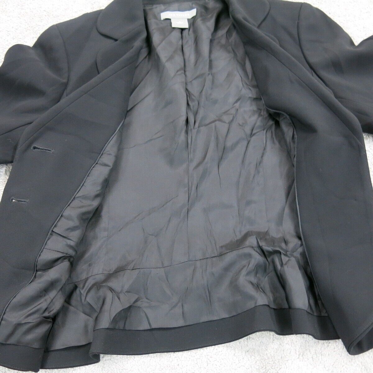 Ann Taylor Womens Blazer Coat Jacket Front 2 Button Long Sleeve Black Size 2