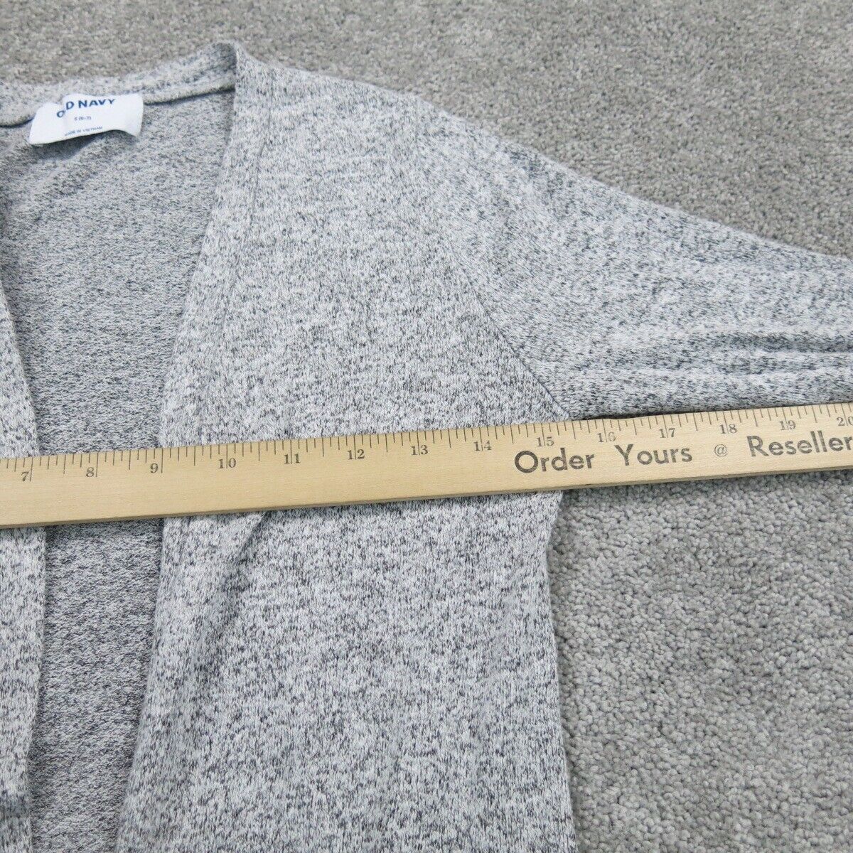 Old Navy Womens Cardigan Sweater Open Front Long Sleeves Pocket Gray Size Small