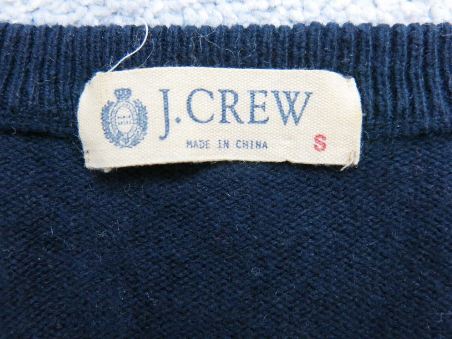 J. Crew Womens Pullover Knitted Sweater Long Sleeves V Neck Blue Size Small