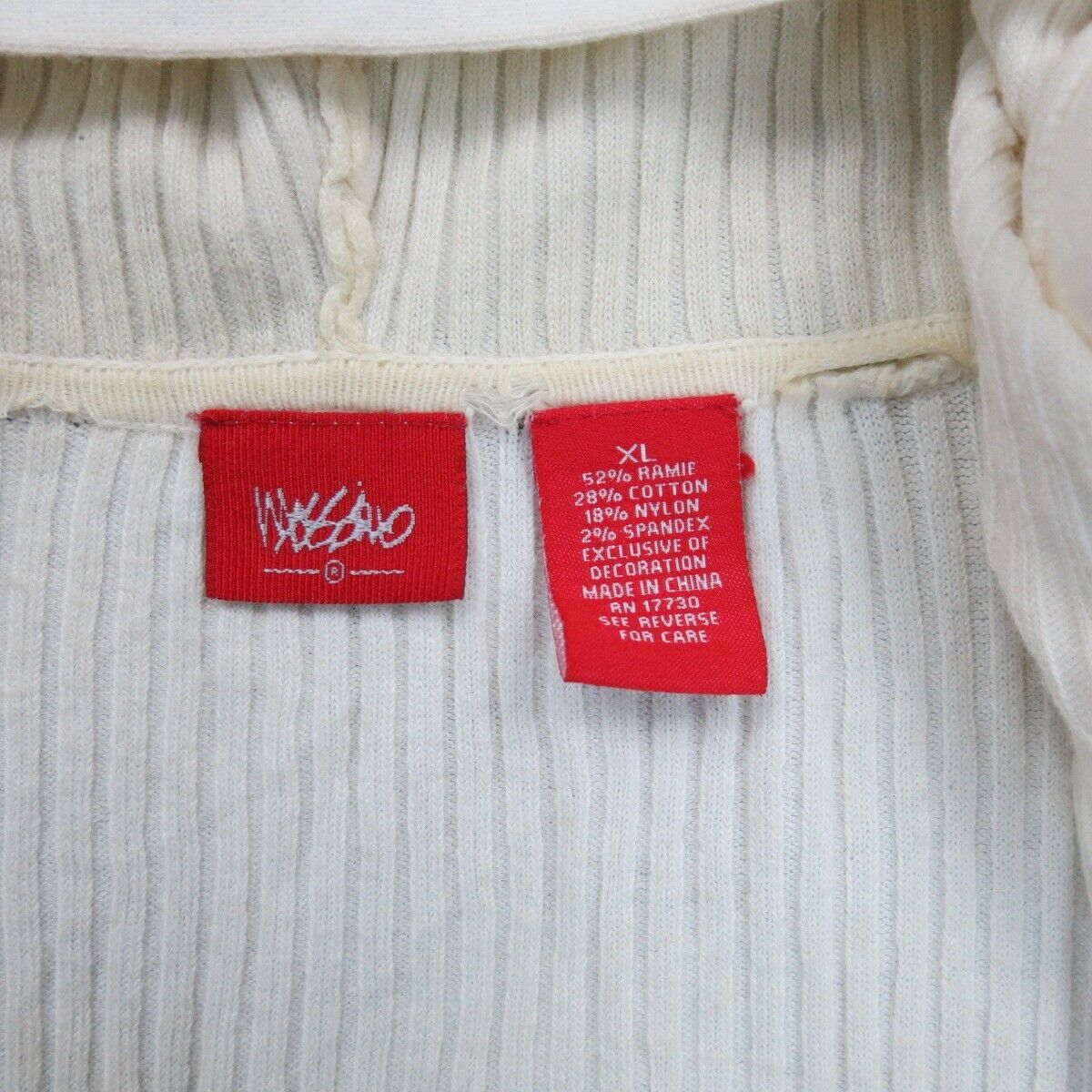 Massimo Womens Cardigan Hooded Sweater Knit Long Sleeve White Size X Large