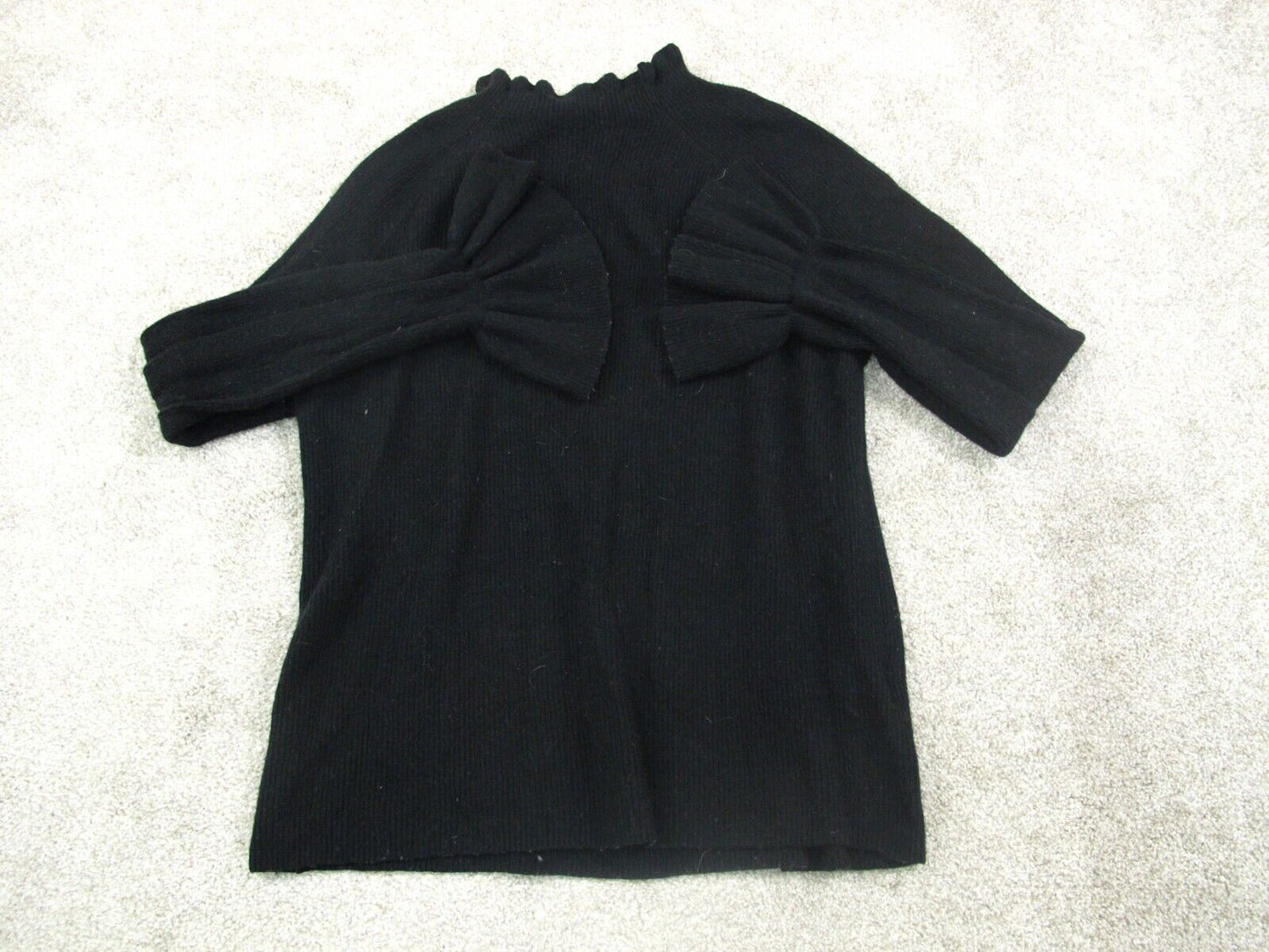 Banana Republic Womens Knitted Pullover Sweater Bell Sleeve Black Size X Large