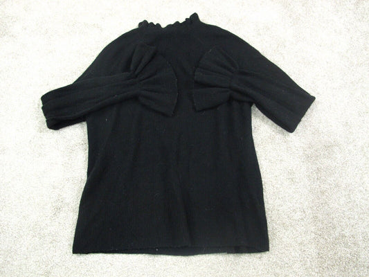 Banana Republic Womens Knitted Pullover Sweater Bell Sleeve Black Size X Large
