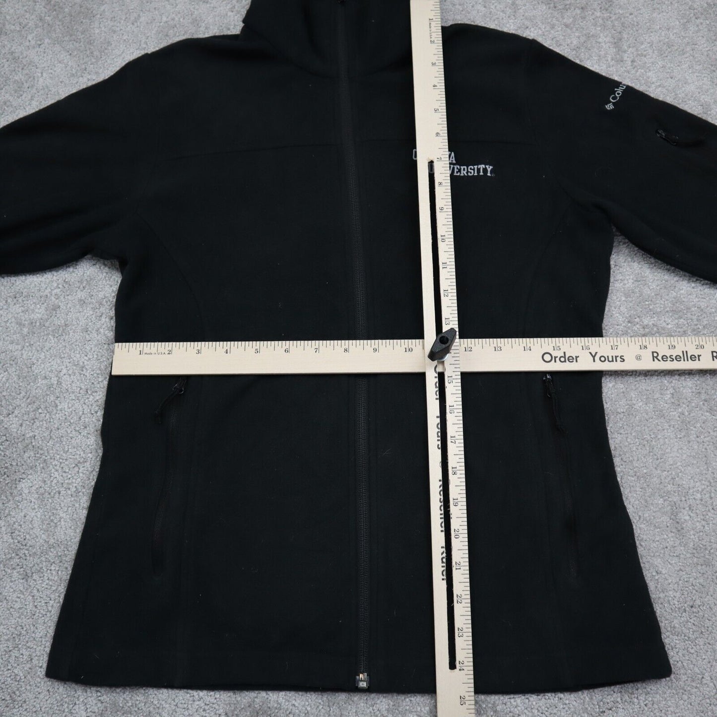 Columbia Sportswear Women Full Zip Fleece Jacket Long Sleeves Black Size Small