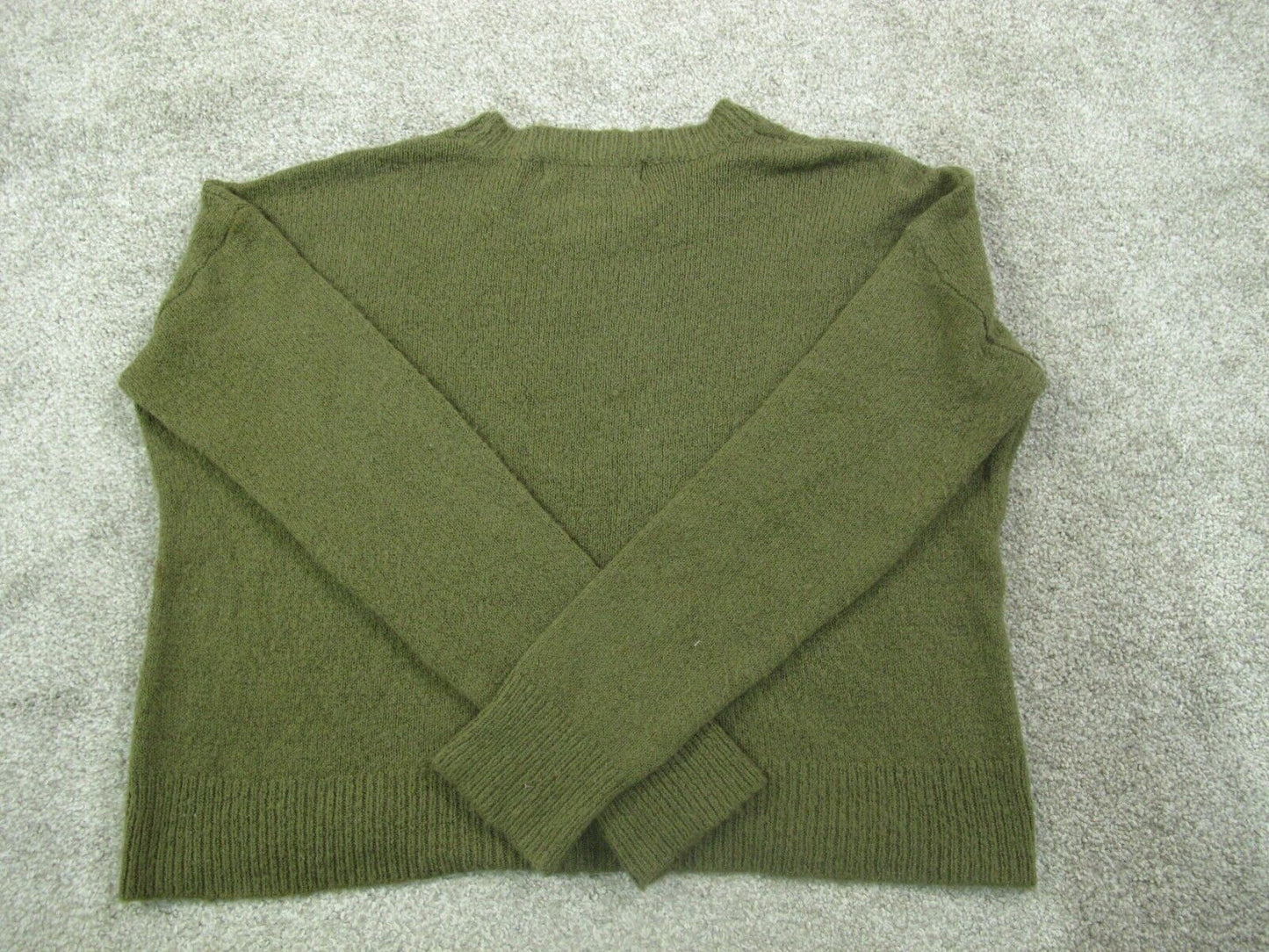 Forever 21 Womens Pullover Knitted Sweater Long Sleeves Olive Green Size Small