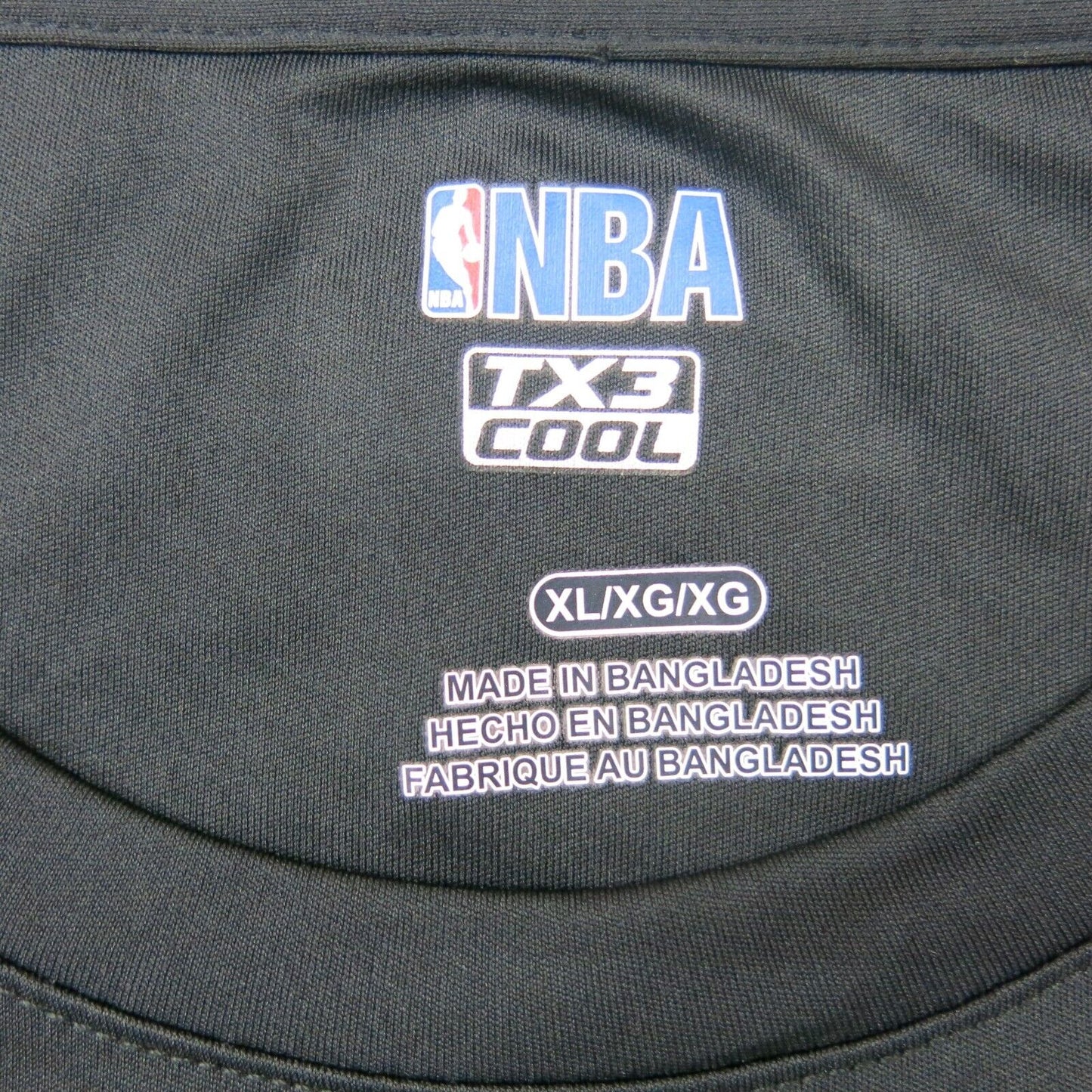 NBA Mens Graphic T Shirt Short Sleeves Crew Neck Pullover Black Size X Large