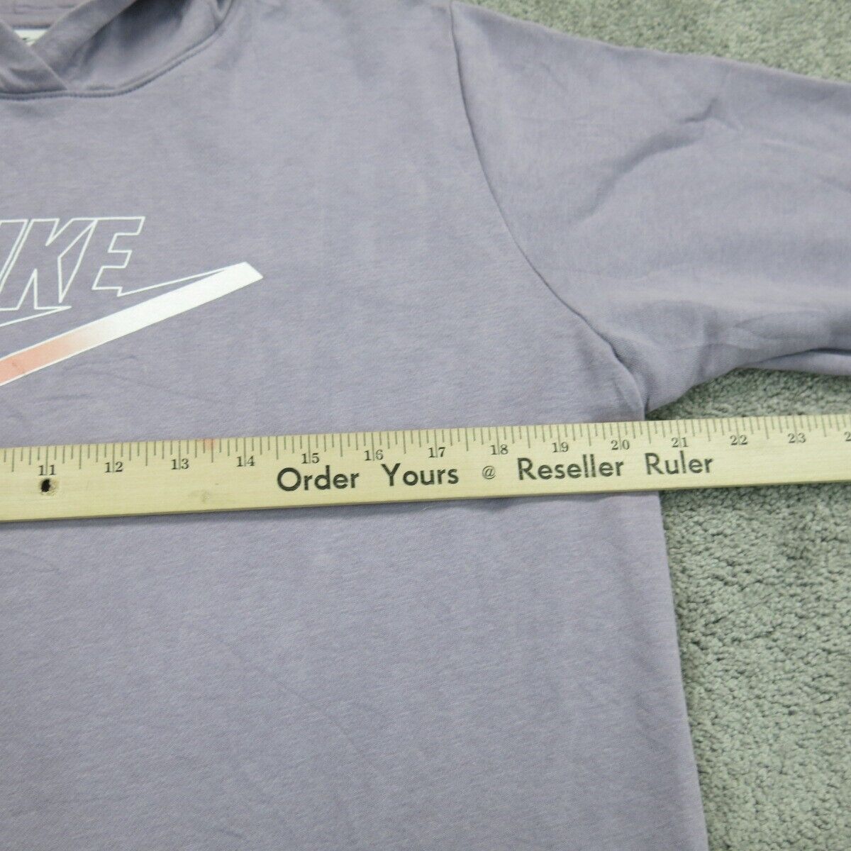 Nike Womens Graphics Hoodie Sweatshirt Long Sleeve Light Purple Size X Small