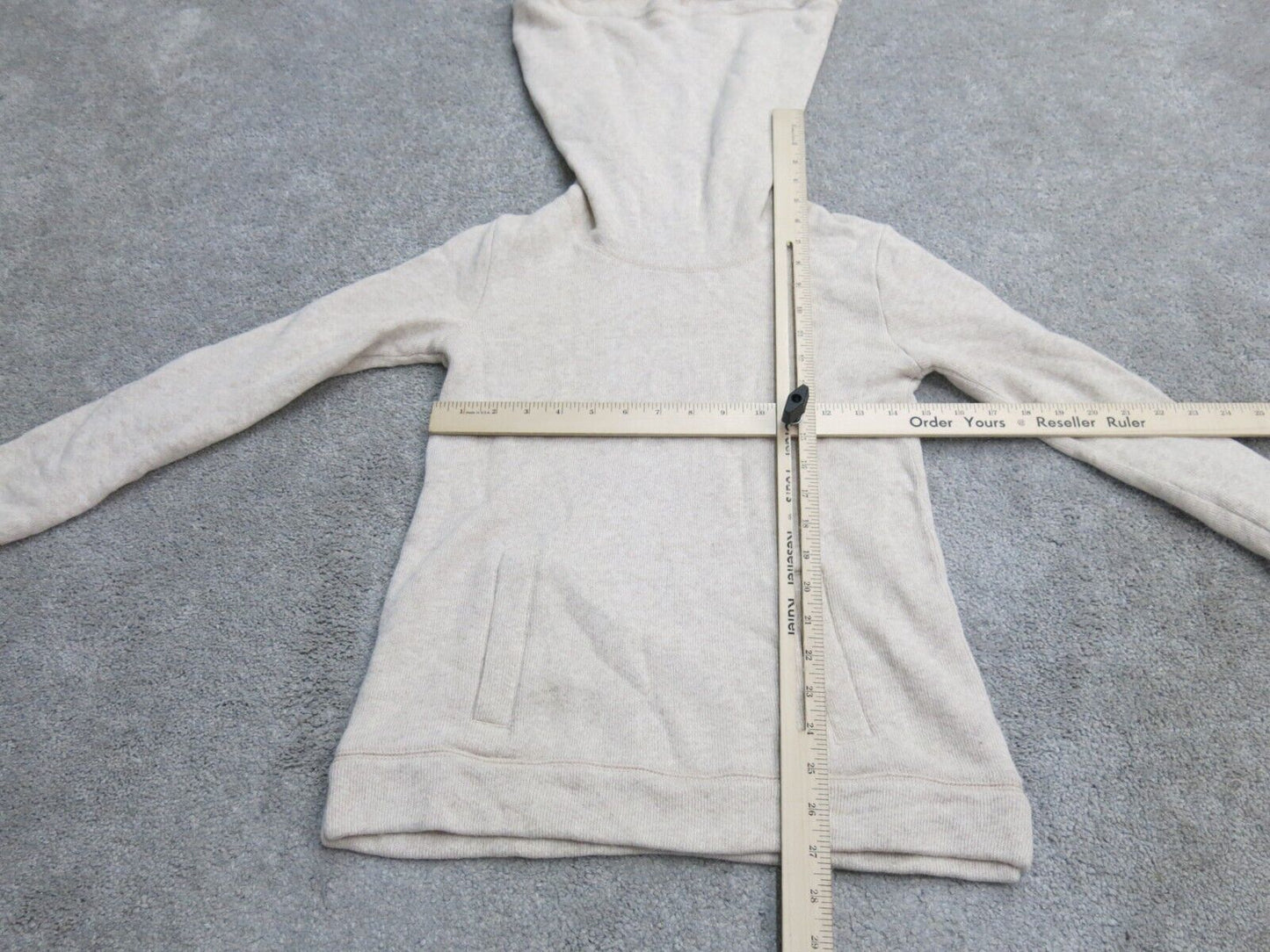J. Crew Womens Pullover Sweater Long Sleeves Cowl Neck Pocket Beige Size X Small