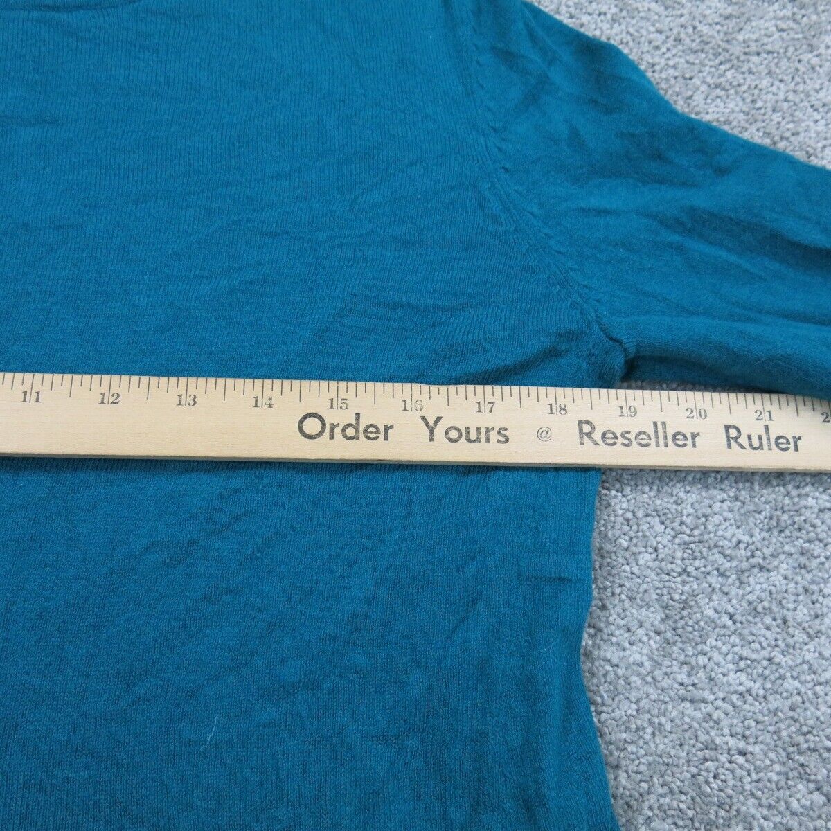 J. Jill Womens Sweater Knitted Crew Neck Long Sleeves Dark Aqua Blue Size Small