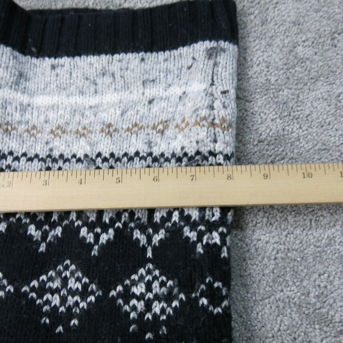 Old Navy Womens Pullover Knitted Sweater V Neck Flare Sleeves Black Size Small