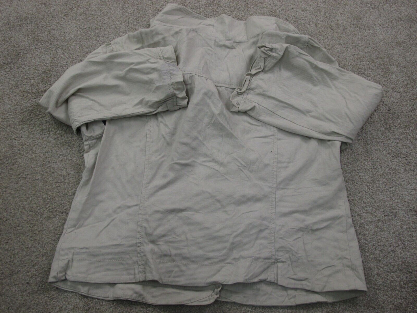 Ann Taylor Loft Womens Blouse Top Bell Sleeves Front Button Off White Size Large