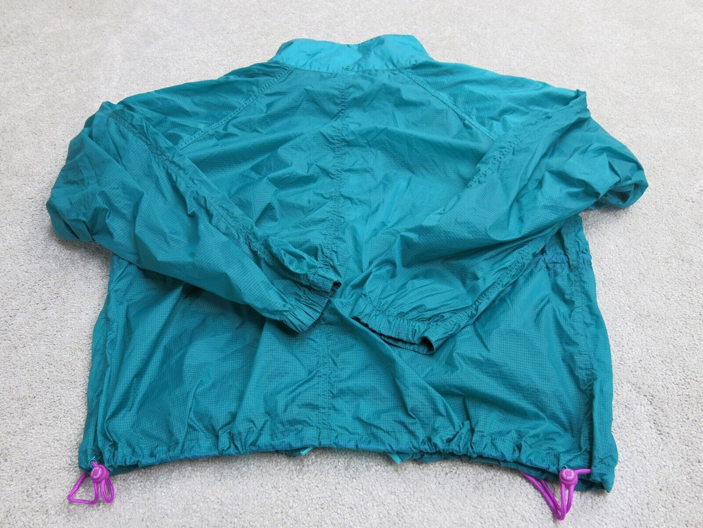 Fabletics Mens Windbreaker Jacket Full Zip Up Long Sleeves Mint Green Size Large