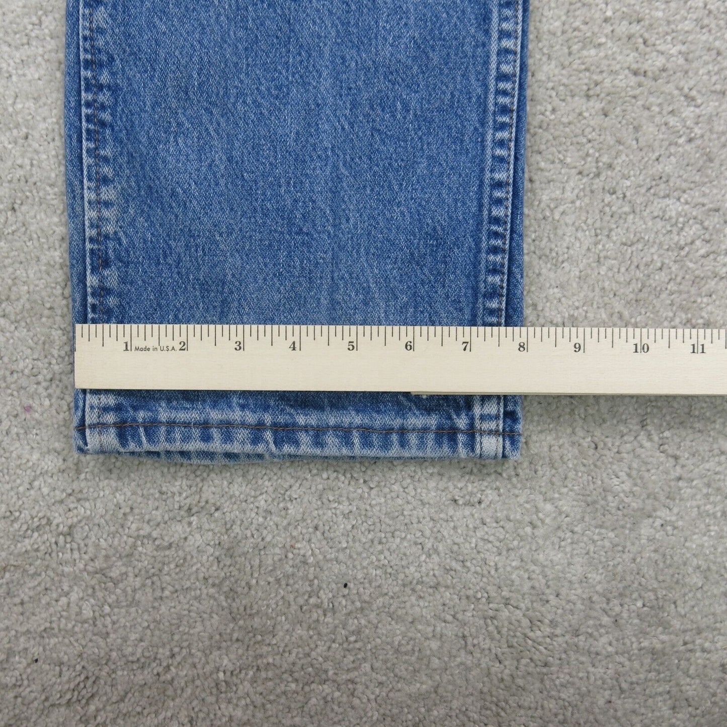 Wrangler 47MWZ Men Jeans Straight Leg Mid Rise 100% Cotton Blue Size W32XL30