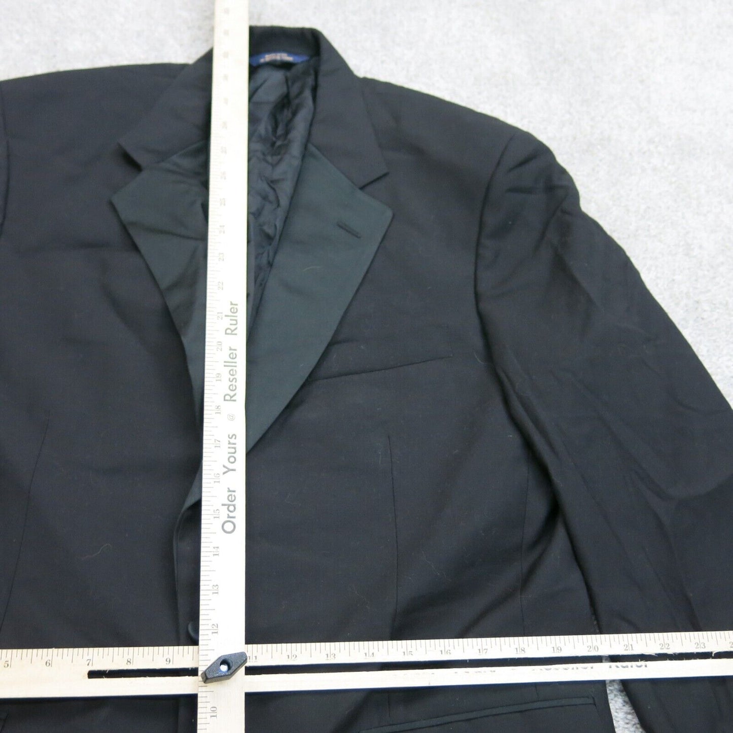 Brooks Brother Men Blazer Coat Single Breasted 100% Wool Long Sleeve Black SZ 41