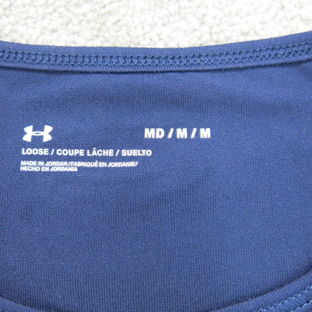 Under Armour Womens Pullover T Shirt Short Sleeve Crew Neck Blue Size Medium
