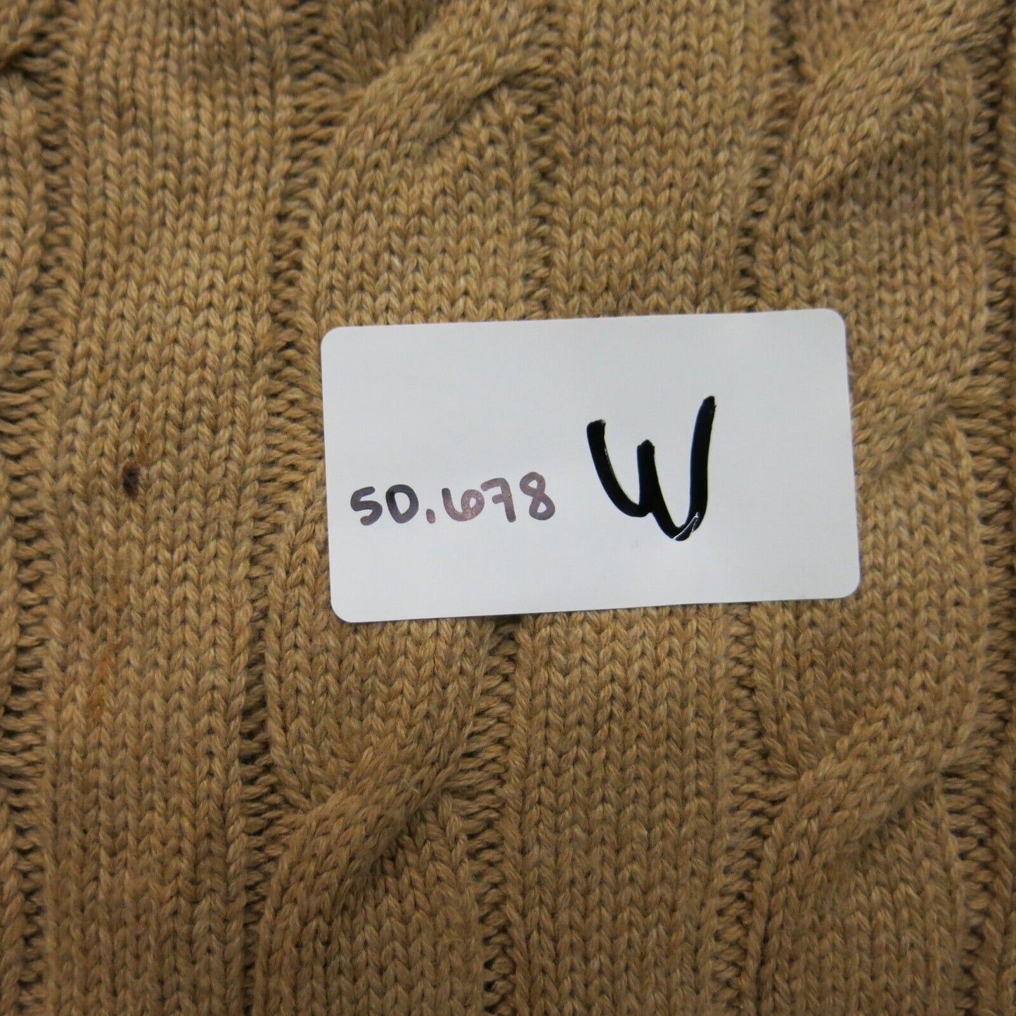 Lands End Womens Pullover Sweater Drifter Crew Neck Long Sleeves Tan Size Medium