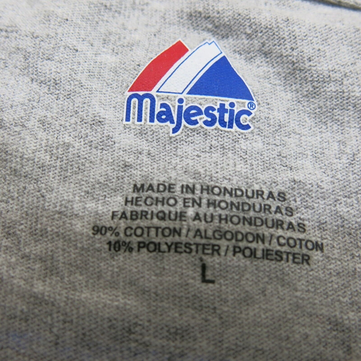 Majestic Tee Mens Heather Gray Large All Star Game Short Sleeve Crew Neck Cotton