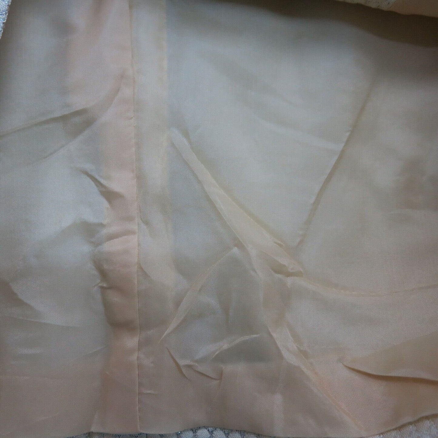 Tahari Luxe Womens Button Up Jacket Long Sleeves Single Breasted Beige Size 14