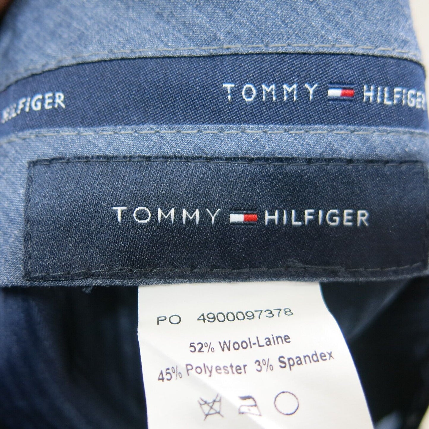 Tommy Hilfiger Mens Pant Dress Straight Leg Mid Rise Flat Front Blue SZ W40XL30