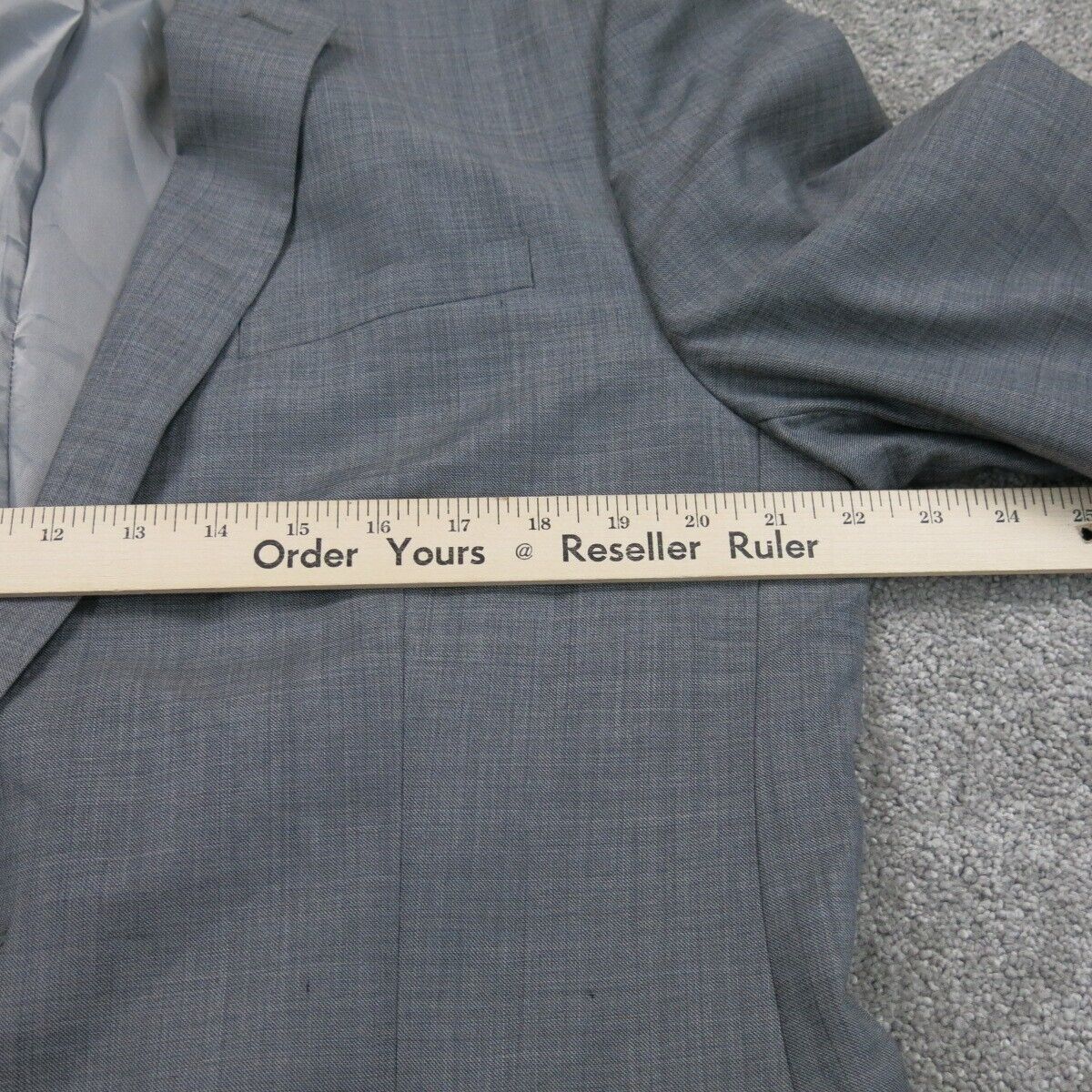 Express Mens Blazer Coat Single Breasted Long Sleeves Pockets Gray SZ 44 Regular