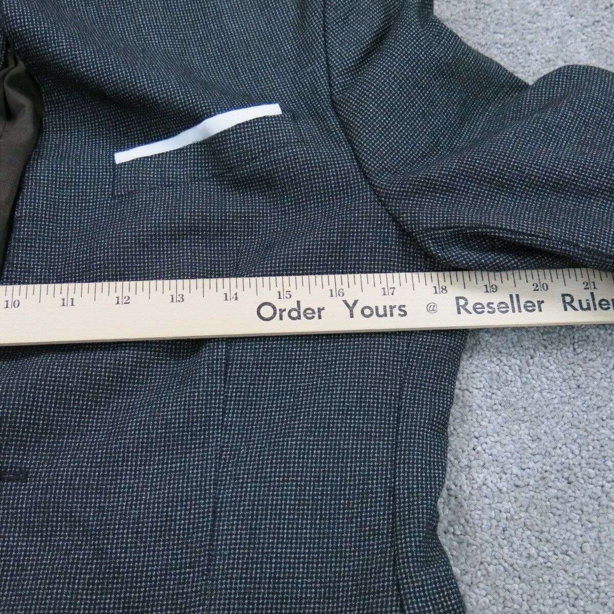 Zara Mens Blazer Coat Single Breasted Long Sleeves Pockets Black Size US 38