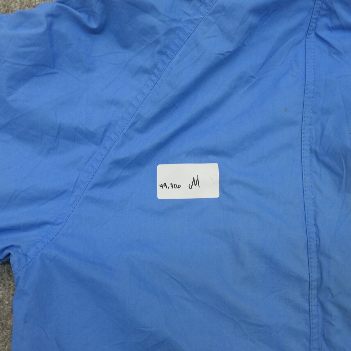 London Fog Mens Hooded Jacket Full Zip Up Long Sleeves Pockets Blue Size Large