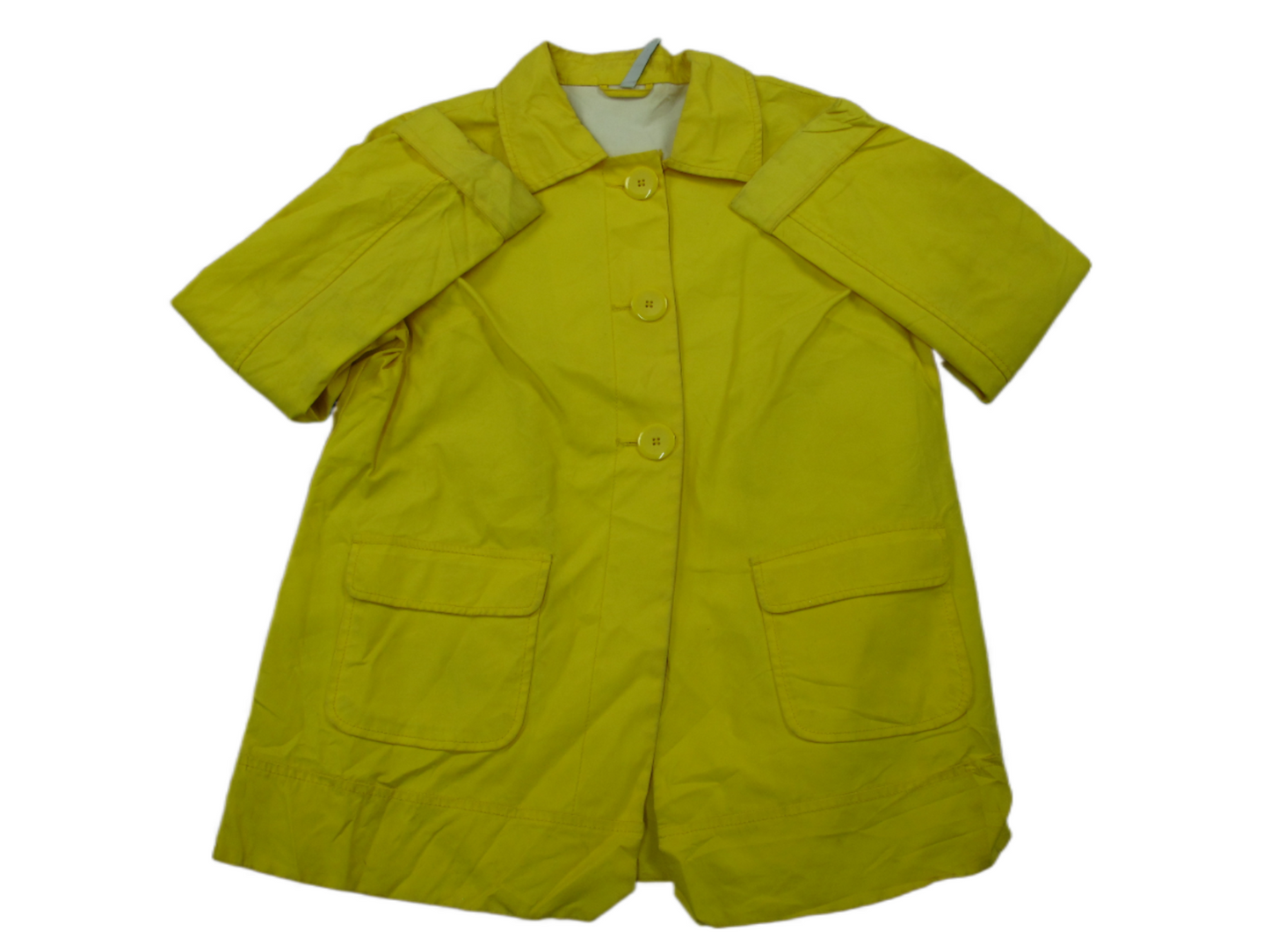 Old Navy Women Blazer Coat Single Breasted Long Sleeves Pockets Yellow Size M