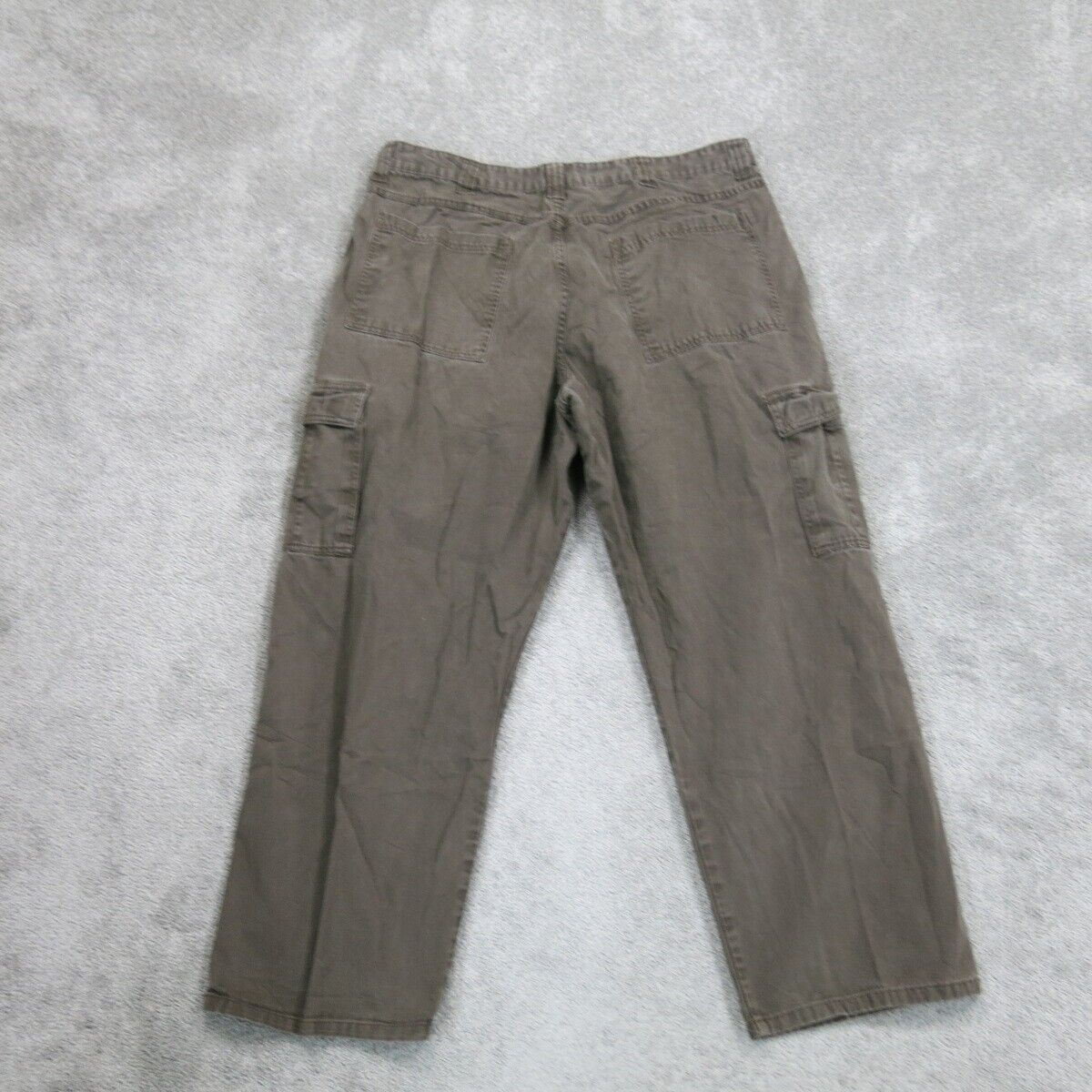 Wrangler Mens Pant High Rise 100% Cotton Cargo Pant Pocket Brown Size W40XL30