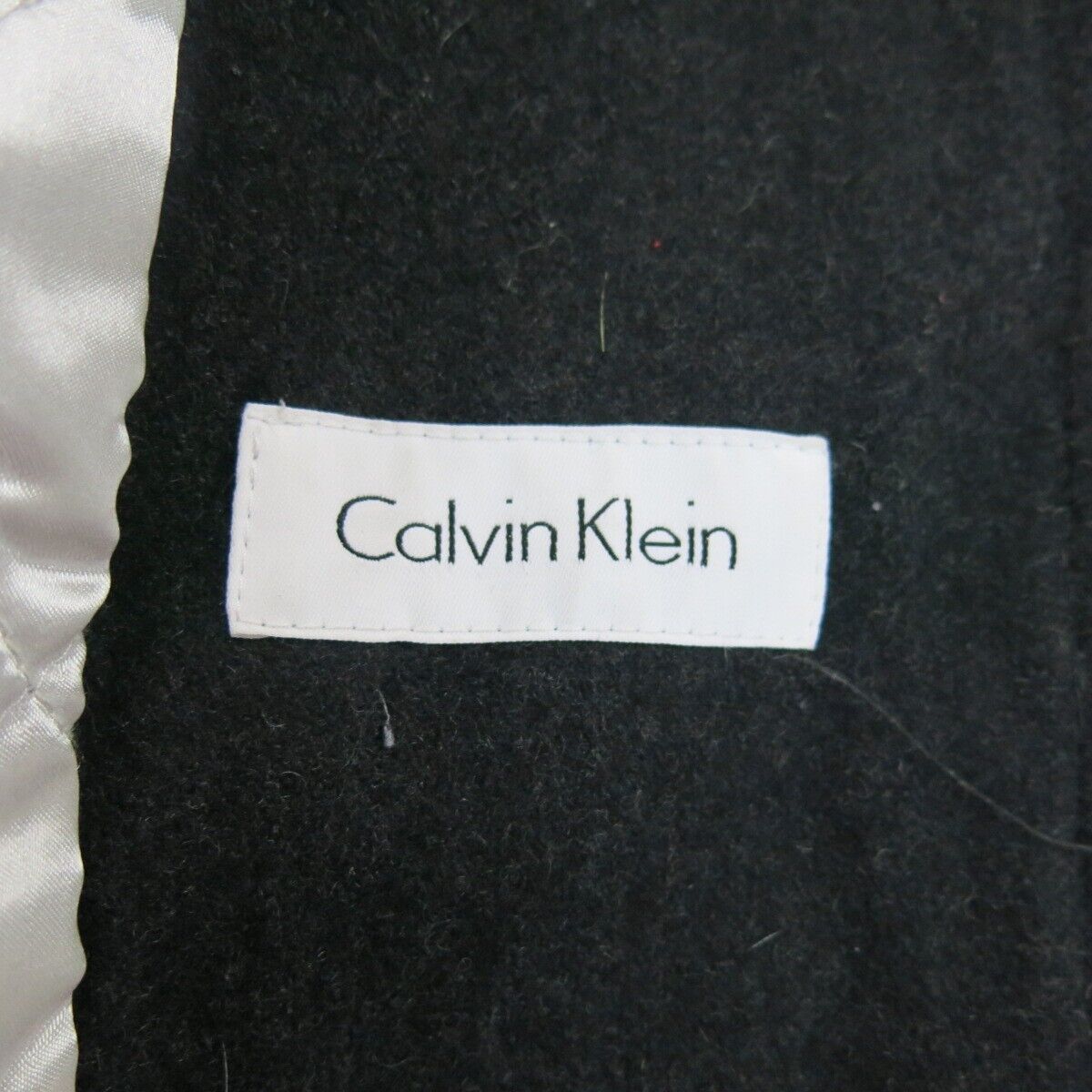 Calvin Klein Womens Pea Coat Double Breasted Long Sleeves Pockets Black Size 6