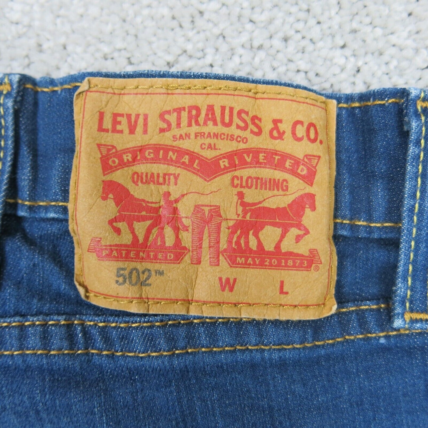 Levis 502 Mens Jeans Slim Straight Leg Denim Mid Rise Blue Size W41XL27.5