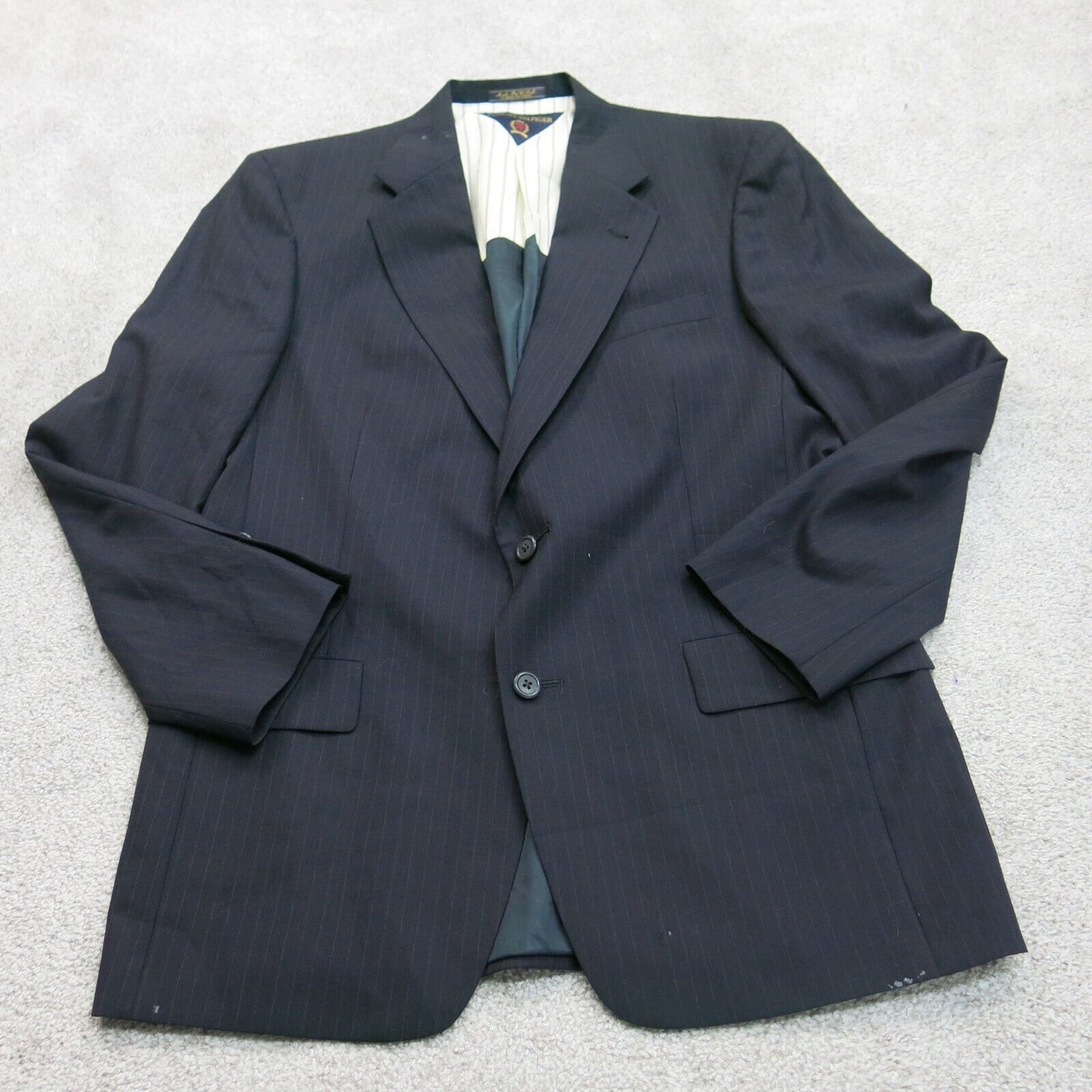 Tommy Hilfiger Mens Blazer Coat Single Breasted Dillard's Black Size 40L