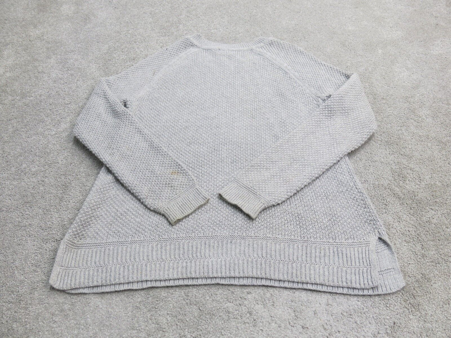 Old Navy Womens Pullover Sweater Knitted Crew Neck Long Sleeves Gray Size Large