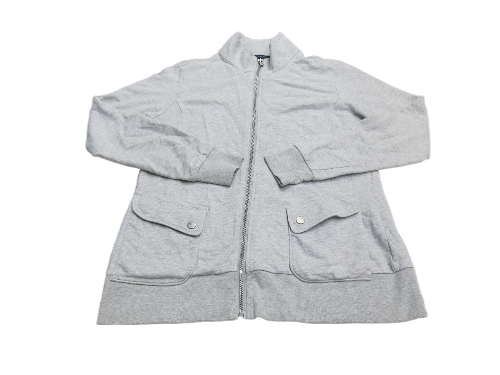 Tommy Hilfiger Men Cardigan Sweater Jacket Long Sleeves Pockets Light Gray Large
