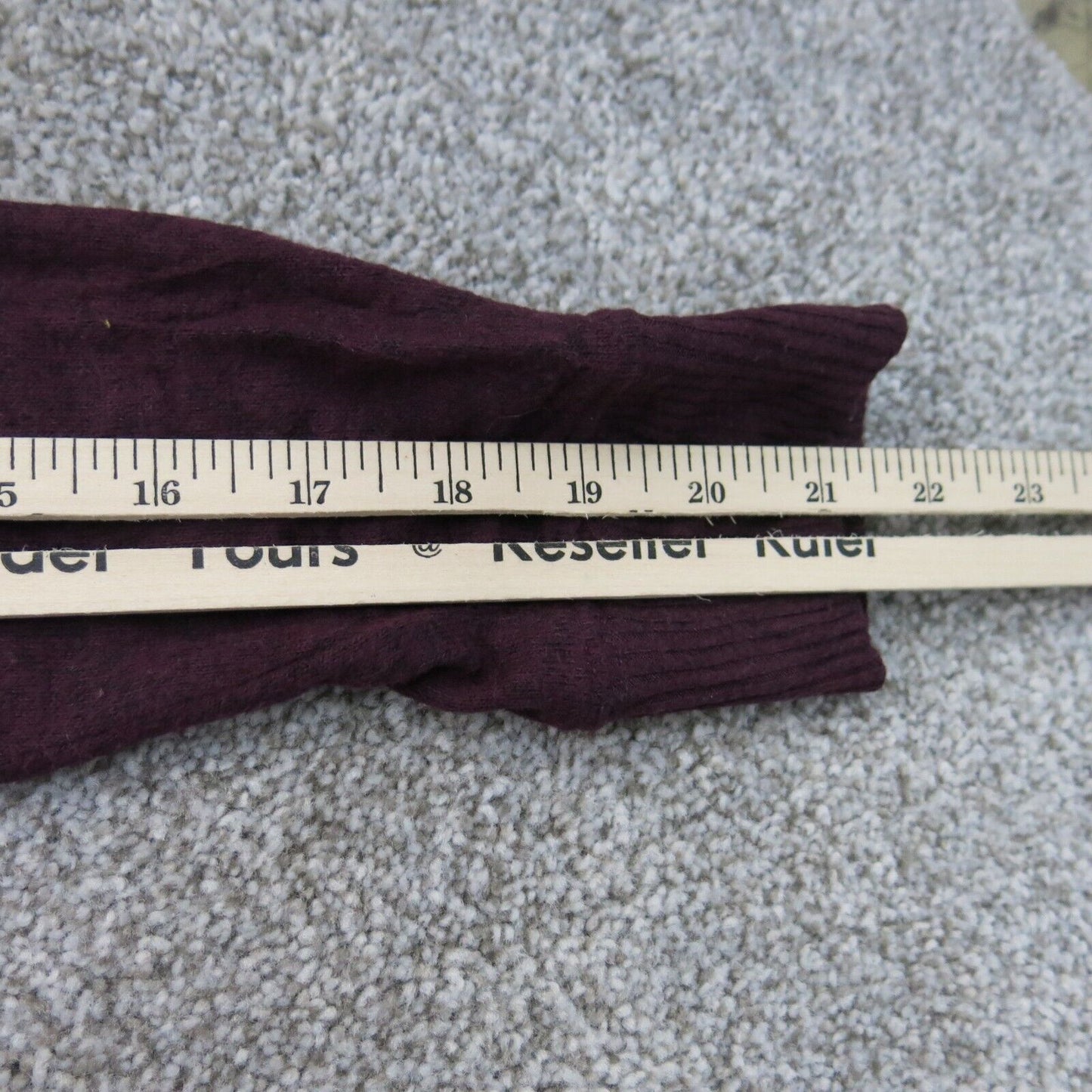 Lucky Brand Womens Pullover Sweater Top High Neck Long Sleeves Maroon Size Large
