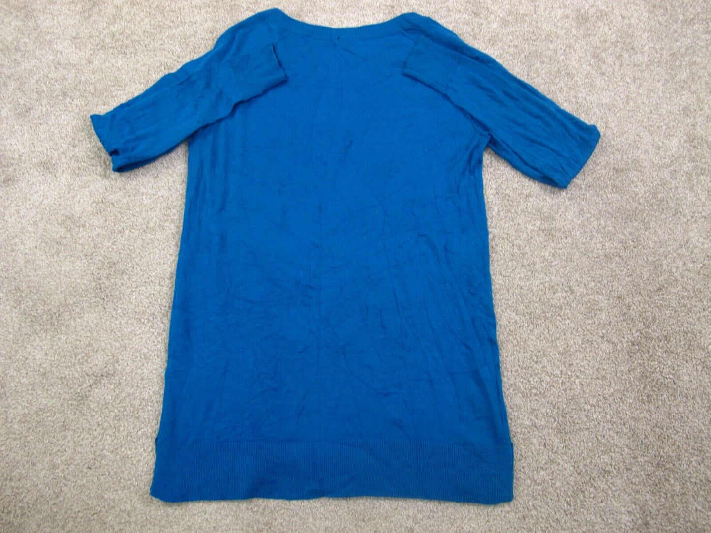 ANN Taylor Womens Pullover Knitted Sweater Crew Neck Long Sleeve Blue Size Small