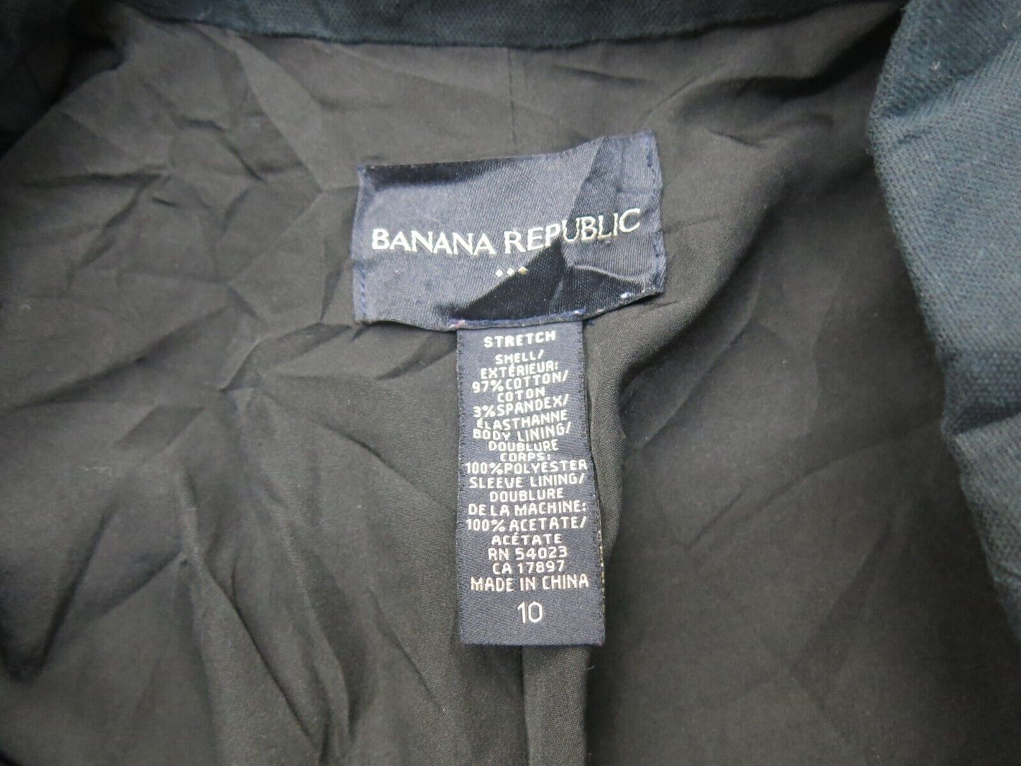 Banana Republic Women Blazer Coat Single Breasted Long Sleeve Slate Blue Size 10