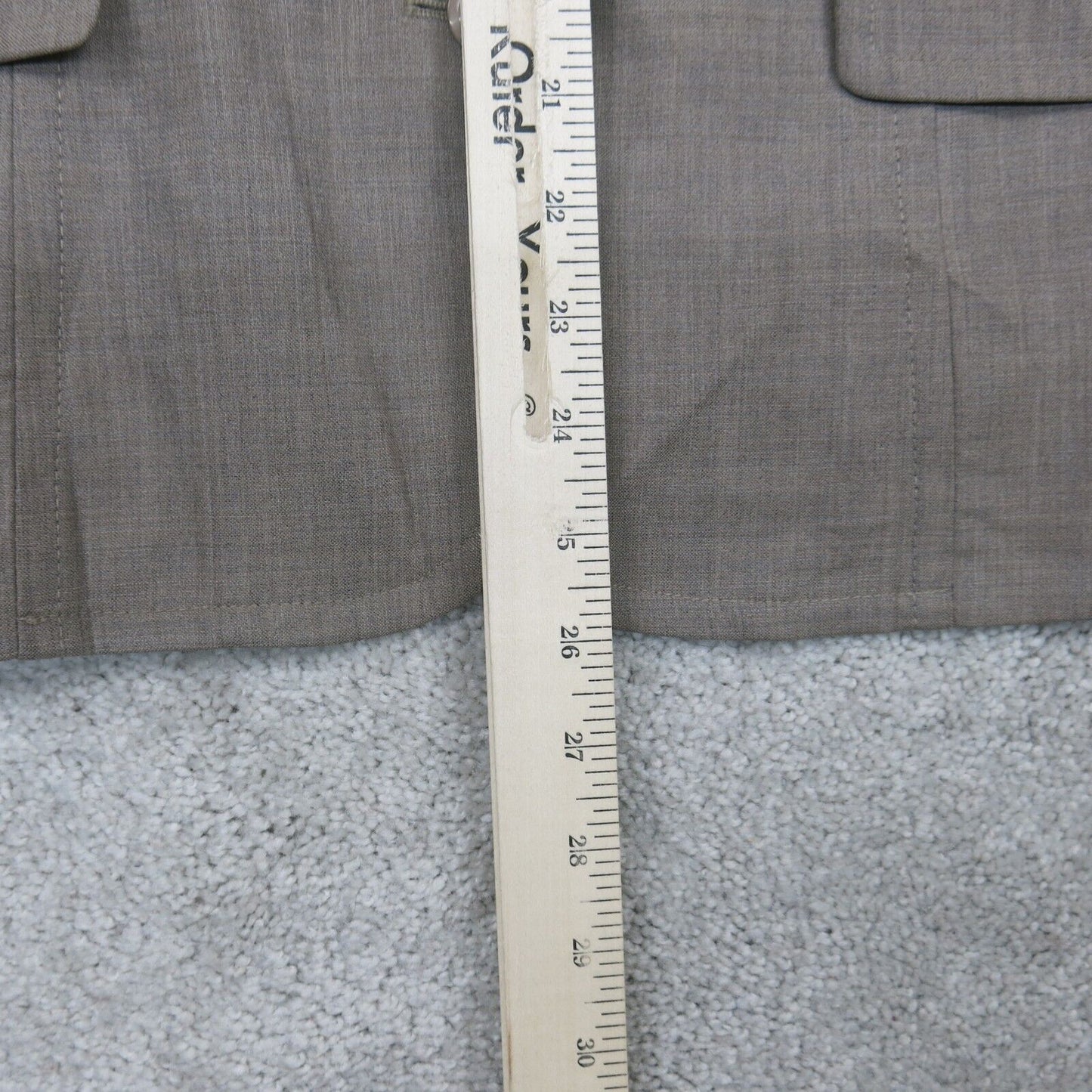 Talbots Womens Blazer Coat Single Breasted Long Sleeves Brown Gray Size 14
