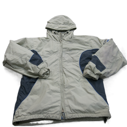 Columbia Womens Full Zip Windbreaker Hooded Jacket Gray Black Size Medium