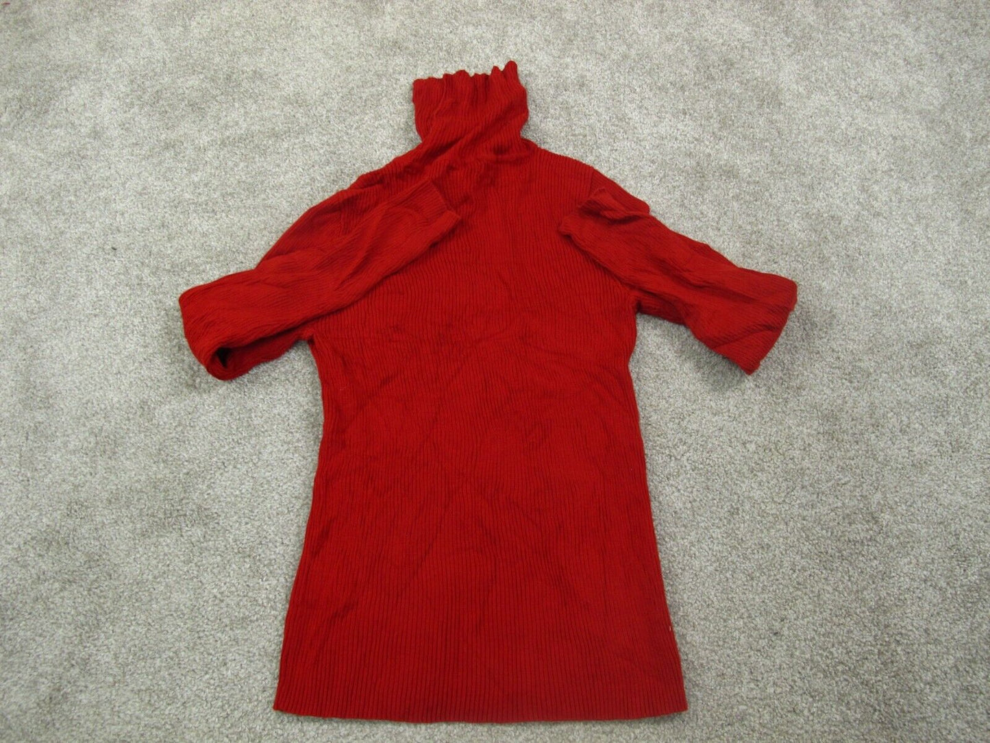 Ralph Lauren Womens Knitted Pullover Sweater High Neck Long Sleeves Red Size S