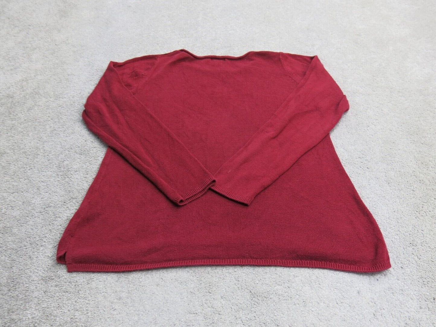Old Navy Womens Pullover Sweater Knitted Long Sleeves Round Neck Red Size Large