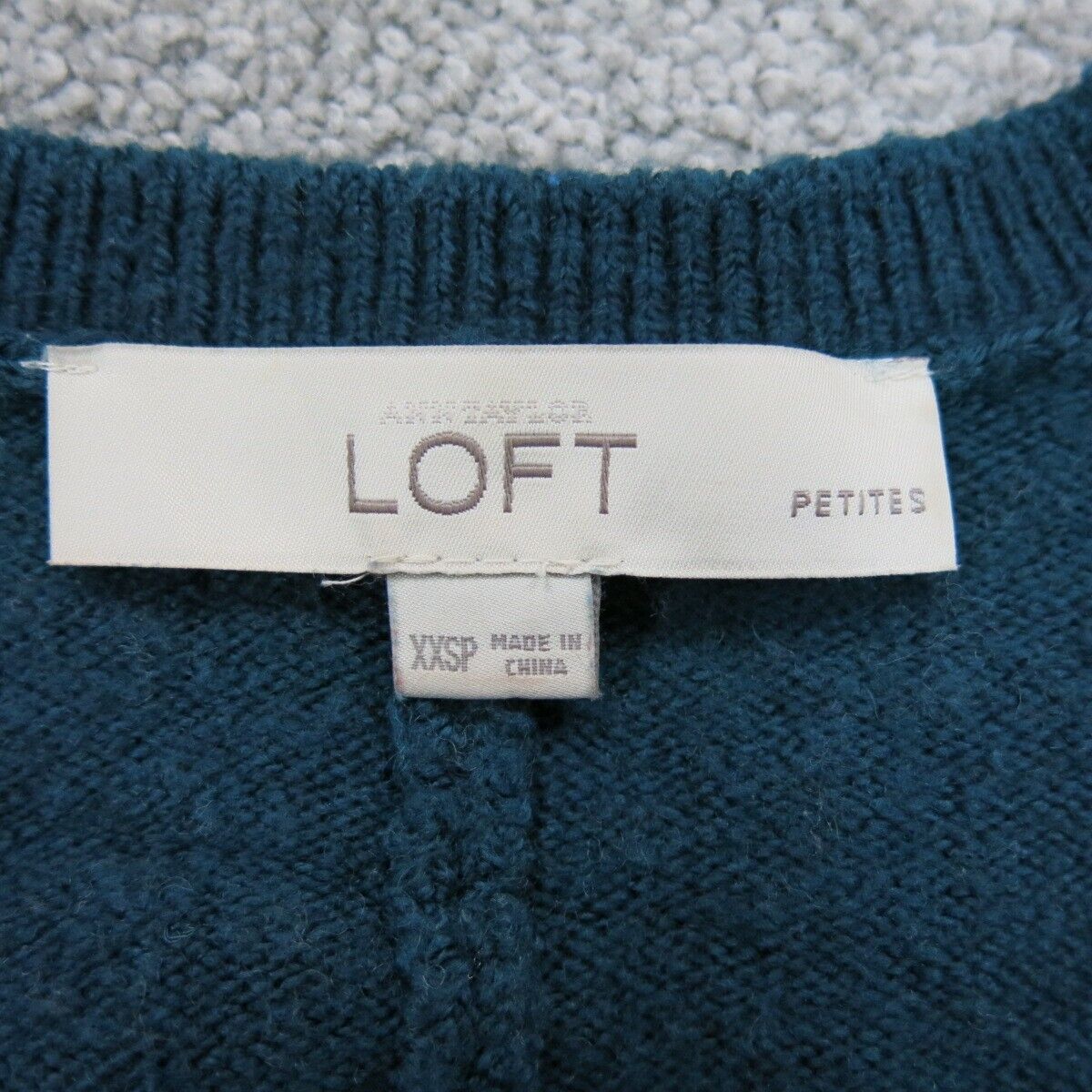 ANN Taylor Loft Womens Knitted Sweater Crew Neck Long Sleeve Colorblock Size XXS