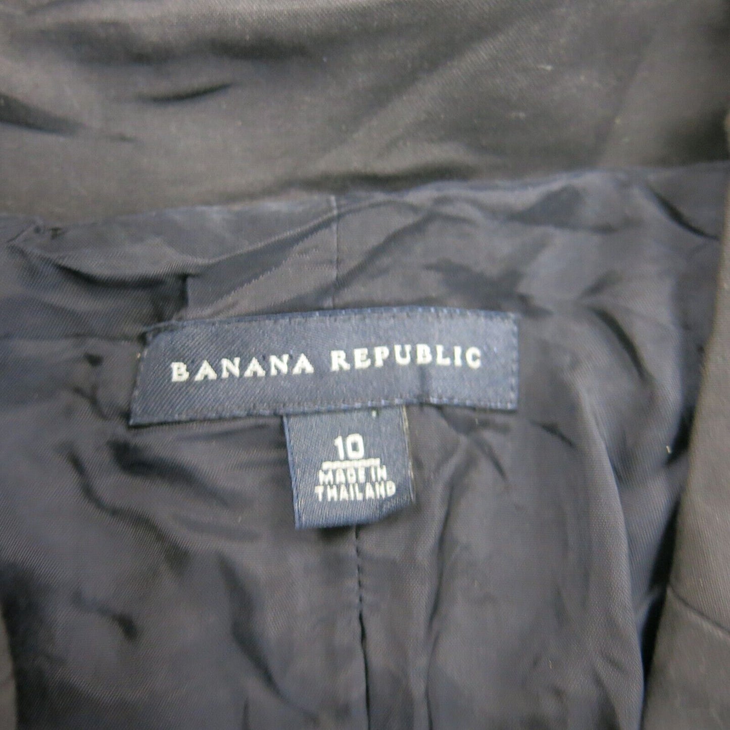 Banana Republic Women Blazer Coat Single Breasted Solid Black Size 10
