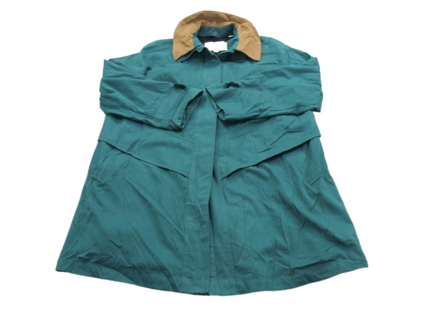 London Fog Mens Sherpa Coat Long Sleeves Pockets Solid Green Size 10 Reg