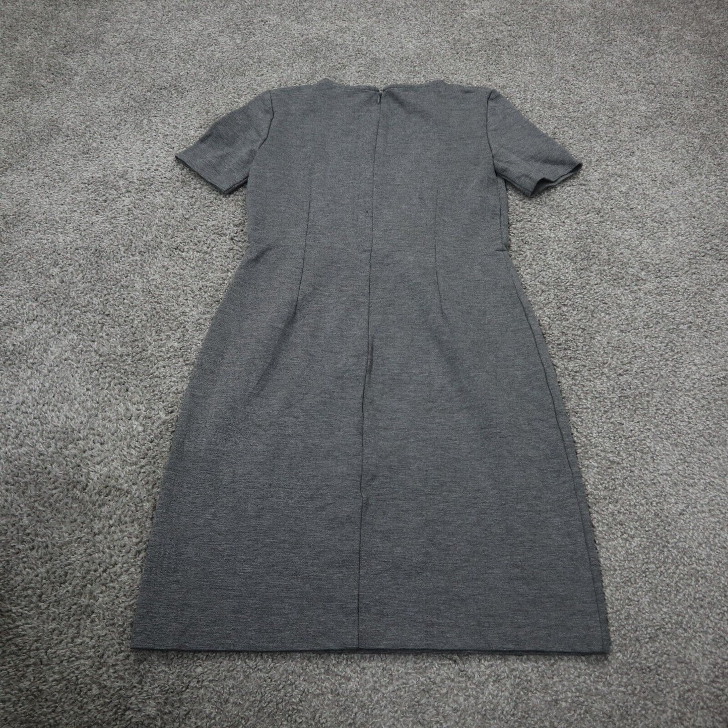J.Crew Dress Womens Short Sleeve Sheath Mini Dress Round Neck Gray Size 00
